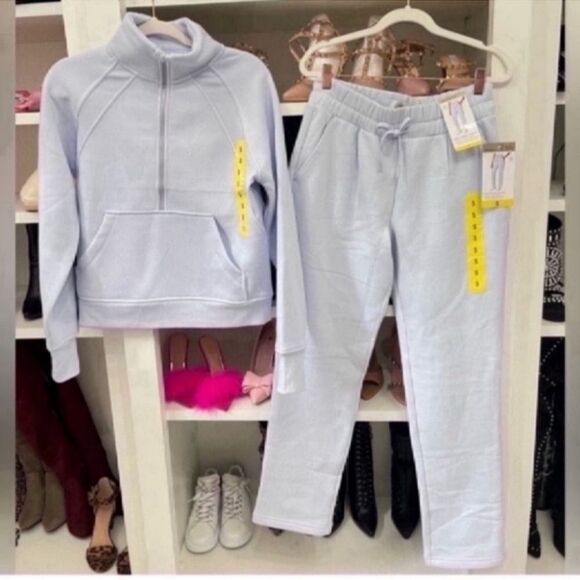 Danskin Women's Pullover Jacket and Mondetta Cozy Midweight Fleece Jogger Size S